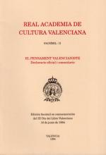 El pensament valencianiste. Declaracio oficial i comentaris